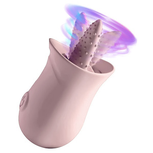 Instant-Pleasure Female Masturbator with Tongue-Licking Vibrator Honey-<b>Bead</b> Tongue Silent Button-Controlled Adult Sex Toy - Product Image 5