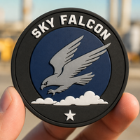 Patch en PVC souple 3D gaufré personnalisé de haute qualité avec logo, lavable, avec boucle auto-agrippante pour uniformes, vêtements, étiquettes, sacs, forme étoile