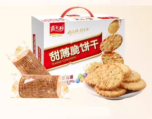 Jiashili 크래커 중국 크래커 간식 파삭 파삭 한 슬림 쿠키 비스킷 도매 비스킷 제조 업체 맛있는 상자 선물 세트