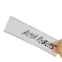 Nouvelle conception d'étiquette principale pliée en bout, en ruban de soie transparent et en organza imprimé, pour vêtements haut de gamme, accessoires vestimentaires durables