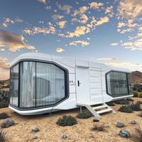Maison mobile personnalisée moderne de style capsule spatiale, maison préfabriquée en conteneur, panneau sandwich, installation rapide, isolation thermique pour