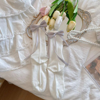 Chaussettes pour femmes de style coréen, respirantes, douces, à nœud papillon, pour l'été, vente en gros d'usine