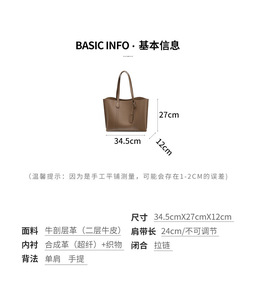 Sac seau pour femme en cuir véritable, sac à main en cuir, sac à bandoulière décontracté, sacs fourre-tout et sacs bandoulière - Product Image 4