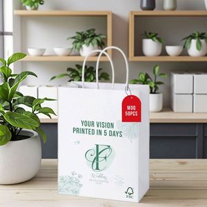 Bolsa de Compras con Impresión a Color y su Propio Logotipo, Bolsas y Cajas de Regalo de Cartón Reciclado Personalizadas de Lujo con Asa - Product Image 4
