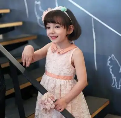 도매 어린이 의류 여름 우아한 공주 민소매 레이스 드레스 중국 제조 업체 에서 어린이 소녀