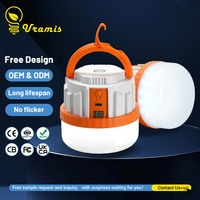 Lampes de camping multifonctions d'urgence rechargeables, portables, étanches, extensibles, ampoule LED d'urgence