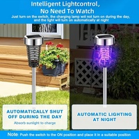 Lampe solaire de jardin 2 en 1 IP65 avec anti-moustiques LED, lampe anti-moustiques intérieure et extérieure pour la maison ou le bureau