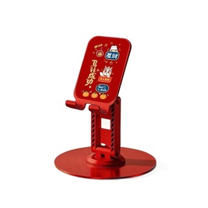 Red Desktop Phone Stand Portable <b>Tablet</b> <b>Holder</b> With Rotating Support For Live Streaming Home Office Use - Product Image 3