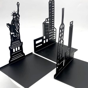 Sujeta Libros Personalizados de Metal, Decorativos para Estantes, Resistentes con Base de Metal, Juego de 2 - Product Image 3