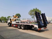 Camion grue à flèche articulée 12T FAW 6x4 avec échelle, grue mobile montée sur camion