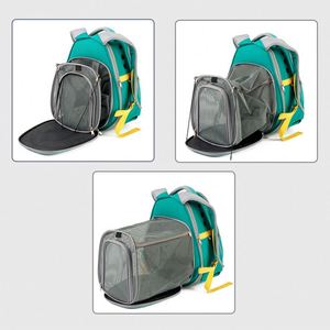 กระเป๋าใส่สัตว์เลี้ยงพับได้กระเป๋าแมวเนื้อนุ่มแบบยืดได้กระเป๋าเป้สะพายหลังมีเทปตาข่ายระบายอากาศกระเป๋าเดินทางสำหรับสัตว์เลี้ยงสำหรับสุนัขขนาดเล็กอะโวคาโด - Product Image 5