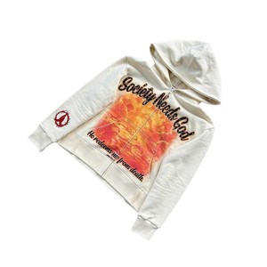 Sweat à capuche vintage délavé pour homme, coupe classique, effet usé, avec poche graphique sur le devant, style streetwear, hiver, numérique - Product Image 3
