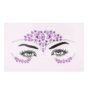Nuovo Adesivo per Tatuaggio Viso 3D a Diamante, Decorazione Unghie Fai-da-Te Senza Colla, Adesivo con Strass - Product Image 1