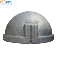 Dôme de planétarium gonflable professionnel portable argenté avec ventilateur intégré, dimensions supérieures à 12 pieds, modèle TPO-001 par Modern