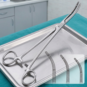 Pinza Hemostática Heaney Modif, Pinza Quirúrgica con Mordazas Dentadas para Hemostasia, Instrumento Manual de Acero Inoxidable F6-177 CE - Product Image 2