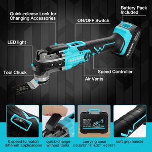 20V Cordless Oscillating Multi Tool With Quick Change Accessories Cutter Sanding <b>Grout</b> <b>Removing</b> Set - Product Image 3