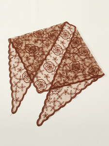 Nouveau foulard en dentelle ajourée, broderie fine, foulard pour <span class=keywords><strong>cheveux</strong></span>, bandeau vintage, couleur unie, foulard triangulaire, <span class=keywords><strong>bandana</strong></span> en dentelle pour femmes - Product Image 1