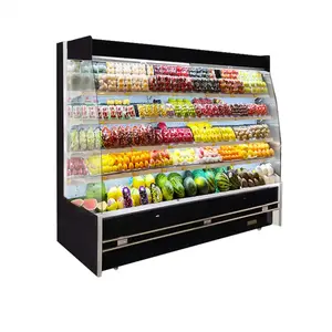 supermarkt mehrstöckiger offener kühler kühlschrank luftvorhang offener gewerblicher gefrierschrank
