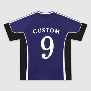 Camiseta Deportiva de Fútbol de Manga Corta con Cuello Redondo <span class=keywords><strong>para</strong></span> Hombre, con Logotipo Personalizado, Fabricada en Malla de Poliéster - Product Image 2
