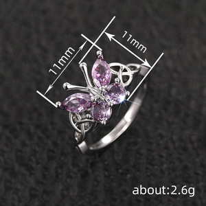 Anello a Farfalla per Donne, Stile Dolce e Alla Moda, Gioiello per Uso Quotidiano e Feste, Idea Regalo - Product Image 4
