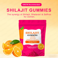 Gummies de Shilajit à la fraise avec extrait de safran et de Shatavari – Complément alimentaire pour adultes pour le soutien quotidien de l'équilibre