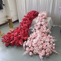 Taplak Meja Pernikahan Mewah IFG 8ft (2.4m) Warna Pink dan Pink Panas untuk Dekorasi Pernikahan, Latar Belakang Sofa