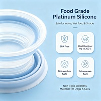 Bouteille d'eau pliable en silicone et plastique, anti-chute, automatique, pour chien et chat, 1000 ml, pour voyage et extérieur - Gamelle portable pour animaux de compagnie