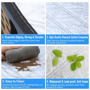 Housse de pare-brise de <span class=keywords><strong>voiture</strong></span> matelassée à 4 couches avec doublure en polaire, imperméable, isolation thermique, protection de la <span class=keywords><strong>vitre</strong></span> avant de la <span class=keywords><strong>voiture</strong></span> pour l'<span class=keywords><strong>hiver</strong></span> - Product Image 3
