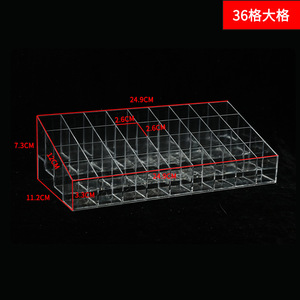 Transparent 36 And 40 Compartment Cosmetic Rack Lipstick Holder Storage <b>Box</b> For <b>Makeup</b> Organizers With No Lid PP Material - Product Image 5