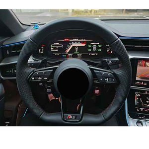 พวงมาลัยทรง R8 สำหรับ Audi <span class=keywords><strong>A4</strong></span> S4 A5 S5 <span class=keywords><strong>B9</strong></span> (2017-2023) พวงมาลัยแบบปลายแบน หุ้มหนังแบบเจาะรู พวงมาลัย R8 - Product Image 6