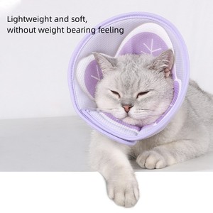 Kingtale Adjusta ble Recovery Pet Cone Vivifying Cat Elizabethan Collar Leder Silikon PU Gummi Animal Print Bänder - Product Image 6