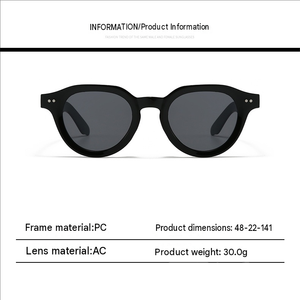 Wholesale Custom logo Classic Retro <strong>Small</strong> <strong>Round</strong> Frame Vintage Fashion <strong>Sunglasses</strong> for Men Women UV400 Rivet Decorated Shades - Product Image 5