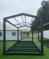 Maison préfabriquée modulaire en acier, maison triangulaire en conteneur, maison préfabriquée pour villa