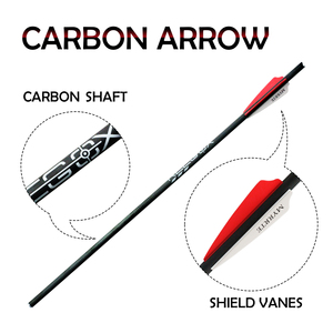 Mũi tên nỏ sợi carbon ID7.62mm dùng cho săn bắn, kích thước 16, 18, 20, 22 inch, phù hợp với nỏ. - Product Image 4