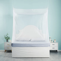 Moustiquaire rectangulaire suspendue pour lit simple ou double en polyester blanc pour textile et literie pour enfants
