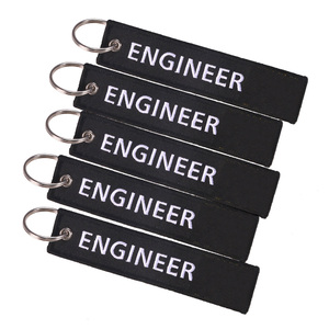 <strong>Custom</strong> Woven <strong>Key</strong> Chain <strong>Tag</strong> Strap Jet <strong>Tag</strong> Embroidered Keyring Text Motorcycle Patch Black Embroidery Logo <strong>Flight</strong> <strong>Keychain</strong> <strong>Key</strong> <strong>Tag</strong> - Product Image 4