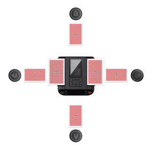 Machine à mélanger les cartes de poker semi-automatique à 1-2 plateaux, faible bruit, alimentée par USB, pour les jeux de poker de casino, vente en gros d'usine - Product Image 2
