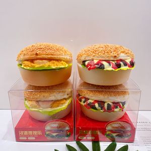 Nouveau jouet Squishy en mousse PU à rebond lent, en forme de hamburger simulé ou de donut, anti-stress, Fidget Food - Product Image 5
