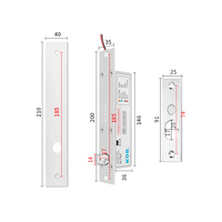 Serrure de porte électrique intelligente 12V étanche avec sécurité anti-fausse manœuvre, fonction de retard et retour d'information, modèle AL-L601-01
