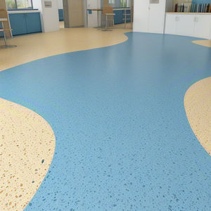 Fabricant vente en gros revêtement de sol en plastique à particules de marbre mosaïque rouleau de panneau de base en <span class=keywords><strong>vinyle</strong></span> PVC rouleau de sol en feutre d'huile - Product Image 3