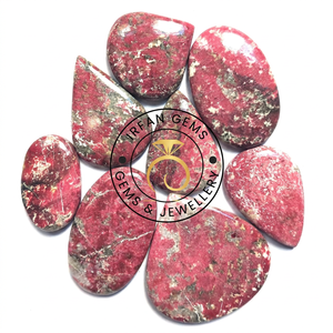 Pierre précieuse Thulite de haute qualité, 100% naturelle, cabochon de Thulite, pierre précieuse en vrac pour la fabrication de bijoux, cristal de Thulite - Product Image 2