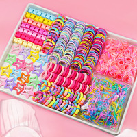 Meilleures Ventes Dernier Design Assortiment Mixte 780 Pièces/Boîtes Filles Adorables Élastiques à Cheveux, Pinces et Barrettes Accessoires pour Filles