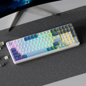 Hot bán RGB Backlit Tri chế độ chơi game không dây cơ khí bàn phím hot swappable cho Mac/PC/Win - Product Image 2