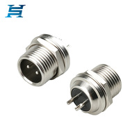 Connecteur d'alimentation circulaire GX12 à 2-7 broches, mâle, fileté, à montage fixe sur panneau, type broche, pour aviation