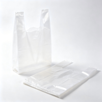Sac en polyéthylène (PE) type T-shirt ou gilet, imprimé sur mesure, recyclable, avec poignée longue, pour courses, supermarché, fruits, plats à emporter et emballage alimentaire