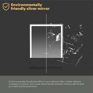 Venta al por mayor Hotel almacenamiento Smart Touch negro <span class=keywords><strong>3</strong></span> colores luz hierro antiniebla personalizado iluminado Led espejos de baño con estantes - Product Image 6