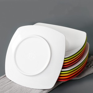 Bộ Bàn Ăn Tối Nhà Hàng Cao Cấp Hiện Đại Đĩa Vuông Châu Phi Tiệc Sinh Nhật Bằng Melamine Màu Trắng Lớn - Product Image 3