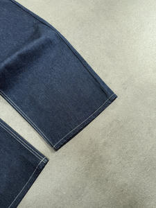 <span class=keywords><strong>Jeans</strong></span> Blu Scuro Personalizzati per <span class=keywords><strong>Uomo</strong></span>, Vestibilità Slim e Gamba Dritta, Pantaloni di Alta Qualità per Streetwear Maschile - Product Image 4