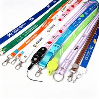 Lanières personnalisées en polyester par sublimation avec logo imprimé, sangle de cou pour badge d'identification, médaille et porte-clés
