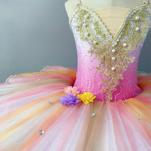 Robe <span class=keywords><strong>de</strong></span> ballet en coton pour filles, costume <span class=keywords><strong>de</strong></span> spectacle <span class=keywords><strong>de</strong></span> <span class=keywords><strong>danse</strong></span> du petit cygne pour enfants, jupe bouffante, jupe tutu bleue, <span class=keywords><strong>tenue</strong></span> d'hiver - Product Image 4